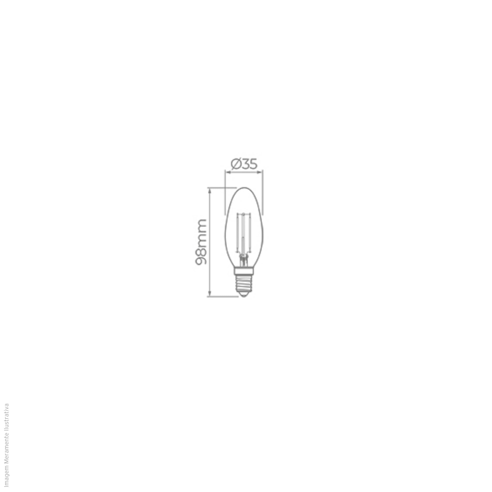 Lâmpada LED Vela 4W 110V