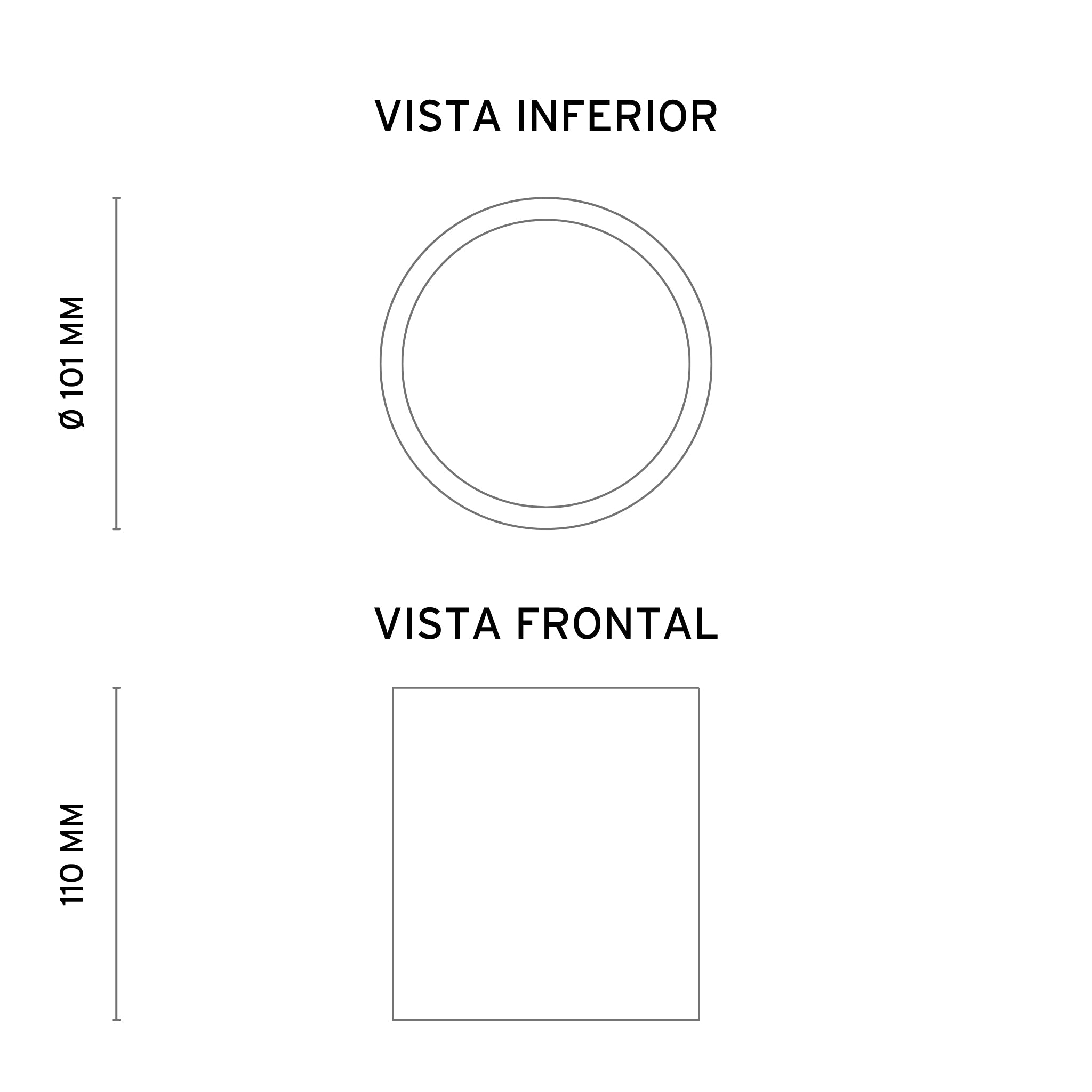 Spot Tube Redondo | Sobrepor Orientável