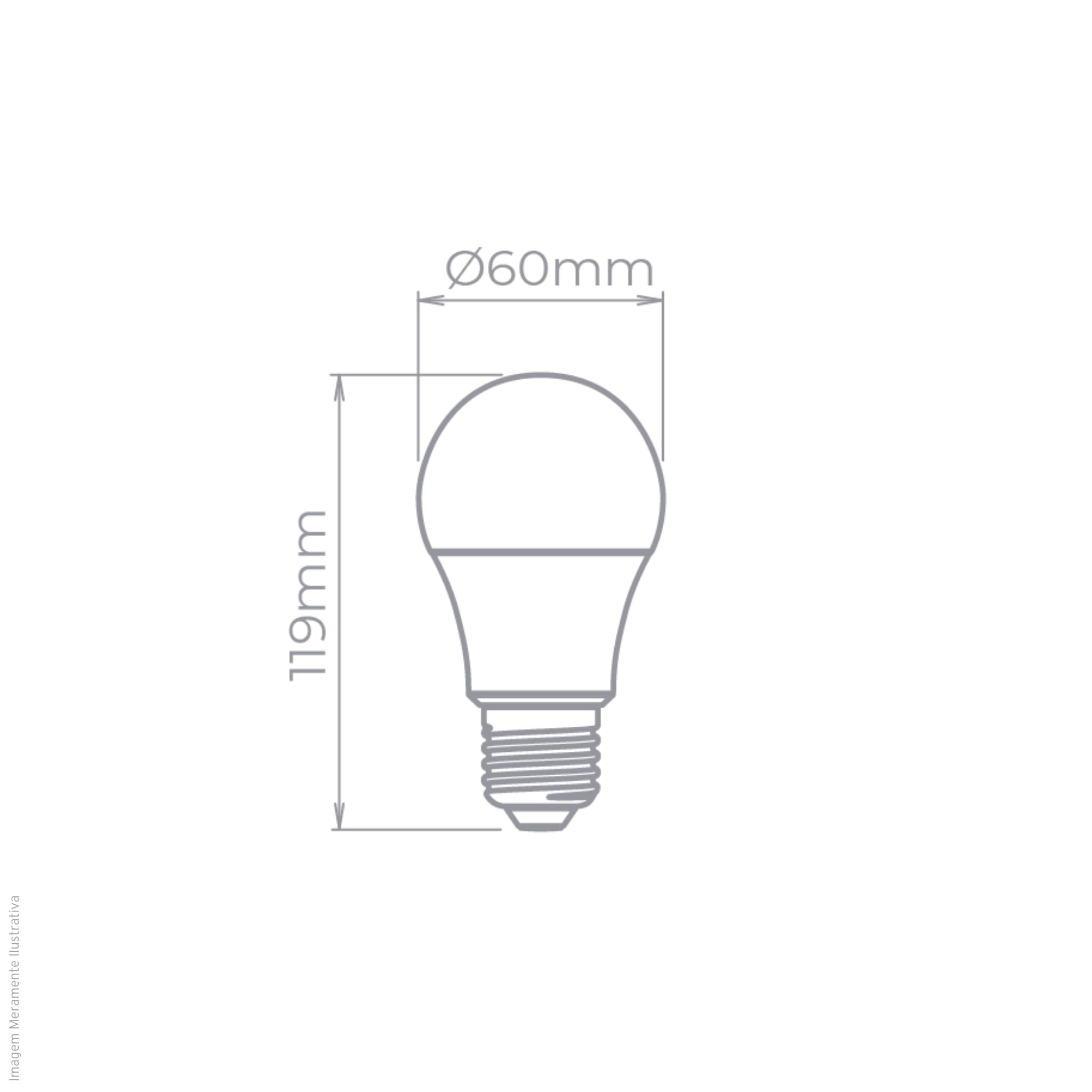 Lâmpada LED Bulbo Suave 9,8W BIVOLT